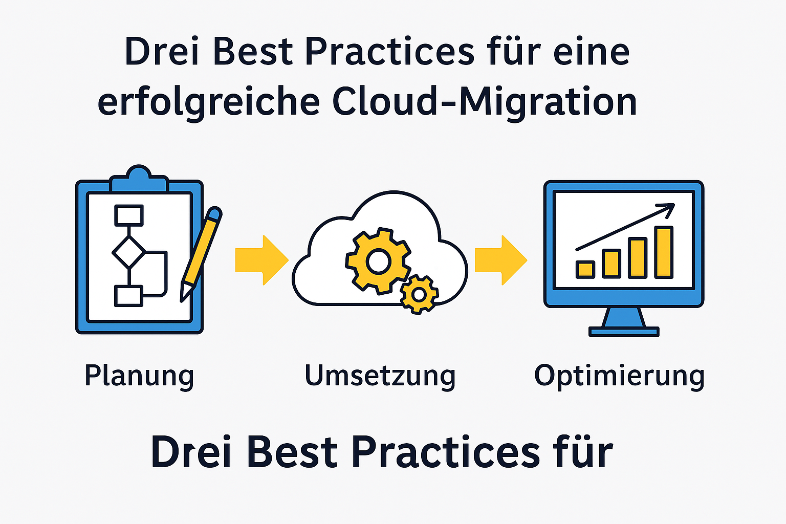 Abstrakte Darstellung einer Cloud-Migrationsstrategie – Symbolbild für Planung, Umsetzung und Optimierung