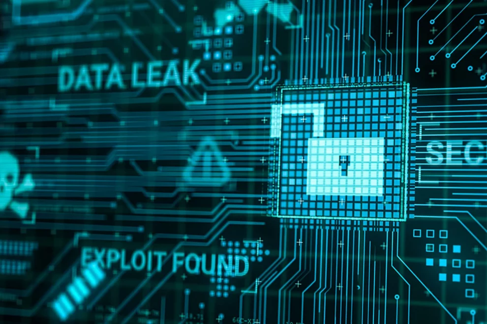 Abstrakter Datenfluss als Symbol für Datenleck und ungesicherte Cloud‑Backups